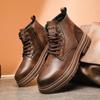 Botas Martin Britânicas de Outono para Homem - Versátil, Antiderrapante, Impermeável, Resistente ao Desgaste, Calçado de Trabalho e Desportivo Casual