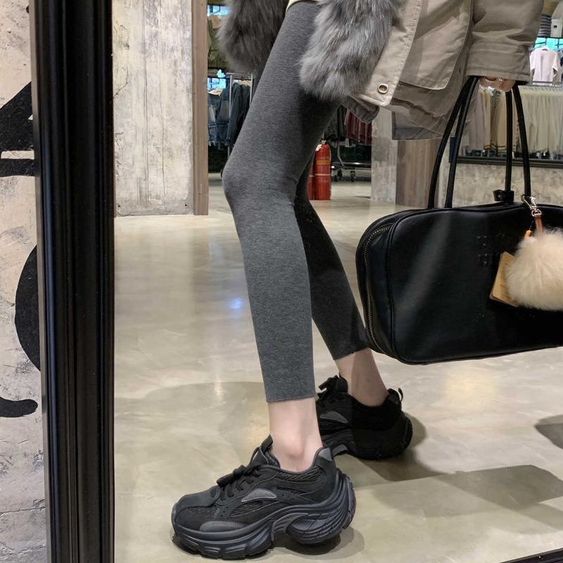 ~ New Sports Style Color Matching Lace-up Heightened Thick-soled Suede Dad Shoes for Women's Autumn and Winter