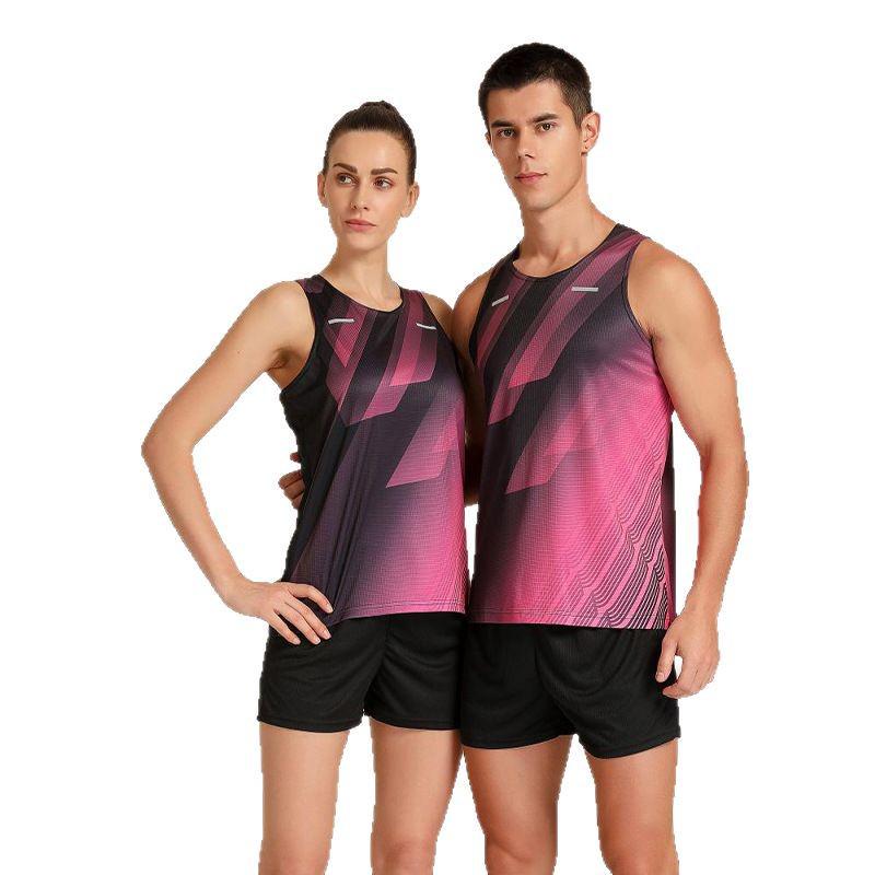 Set Sportivo di Atletica Leggera: Gilet da Fitness da Uomo e Abbigliamento da Maratona da Donna