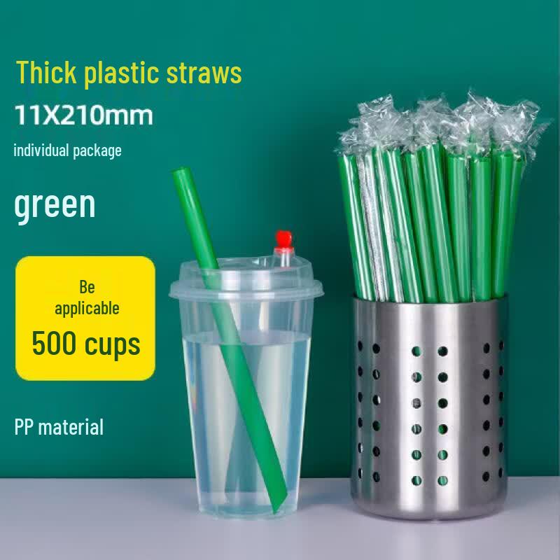 Handon Individually Wrapped Disposable Milk Tea Straws