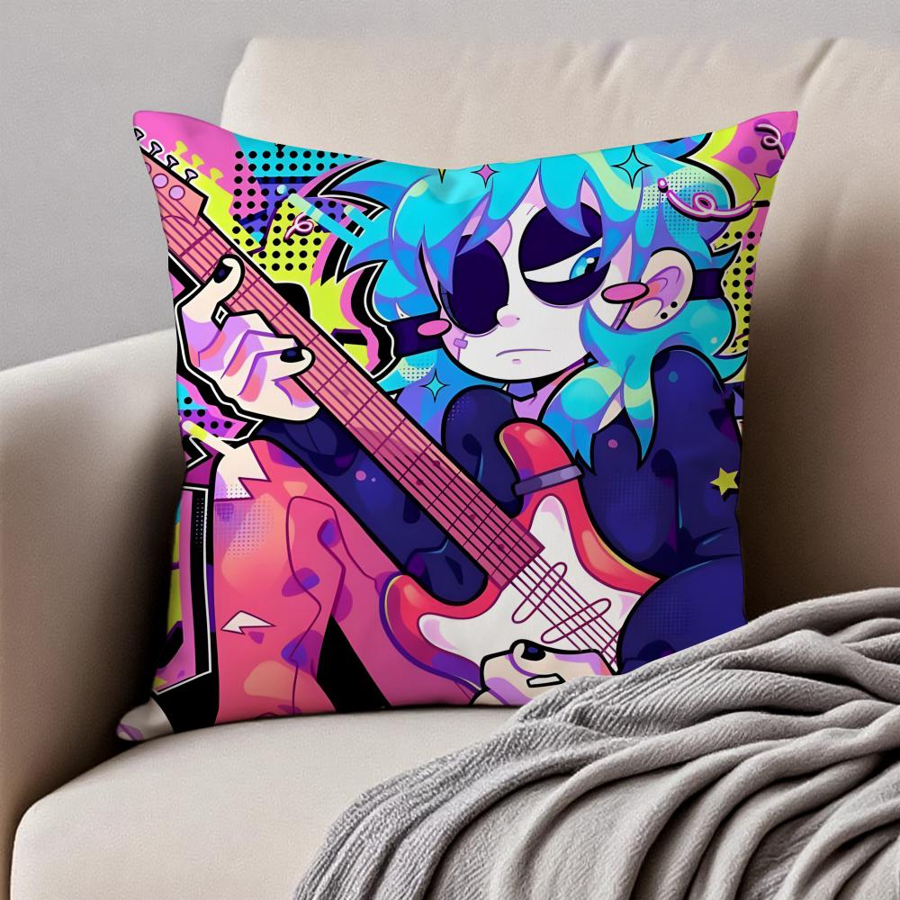 Eerie Indie American Video Game SSally Face Cushion Cover Pillowcase Antidustmite Invisible Zipper Short Plush Sofa Cushion