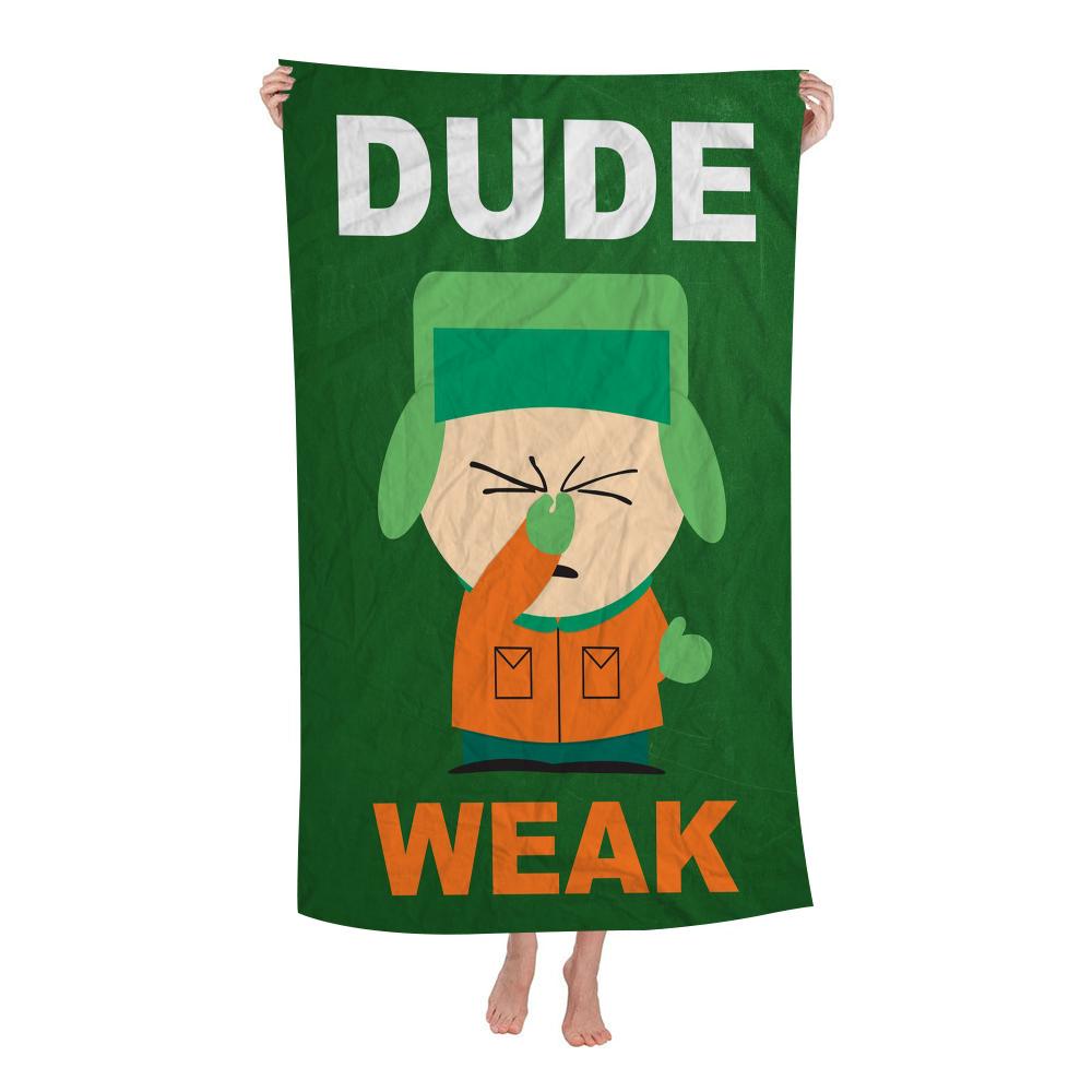 South Cartoon Parke Microfiber Beach Towel Absorbent Quick Dry Soft Yoga Swimming Resort Mountain Climbing Towel