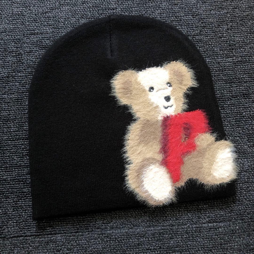 Used Palace P BEAR NEIN CUFF BEANIE BLACK New