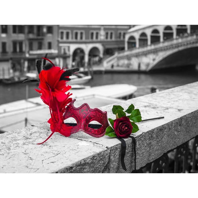 5D Diy Diamond Painting Black Red Landscape Full Round Drill Rhinestones Pictures Embroidery Rose Flower