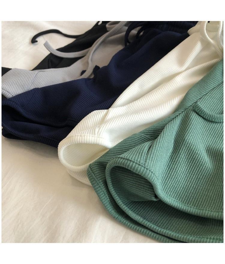 Korean Style Women's Ice Silk High-Waist Loose Wide-Leg Summer Shorts