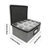 Portable Wine Glass Storage Solution With Adjustable Dividers Protects Crystals From Dust Damage Breakage