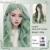 22 Zoll Seeblaue Farbe Synthetische Perücken Mittelscheitel Lang Natürlich Welliges Haar Perücke Für Frauen Cosplay Drag Queen Party Hitzebeständig