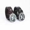 Men's Fashion Cowhide Leather Belt - Retro Buckle, European-American Style, Casual Jeans Accessory