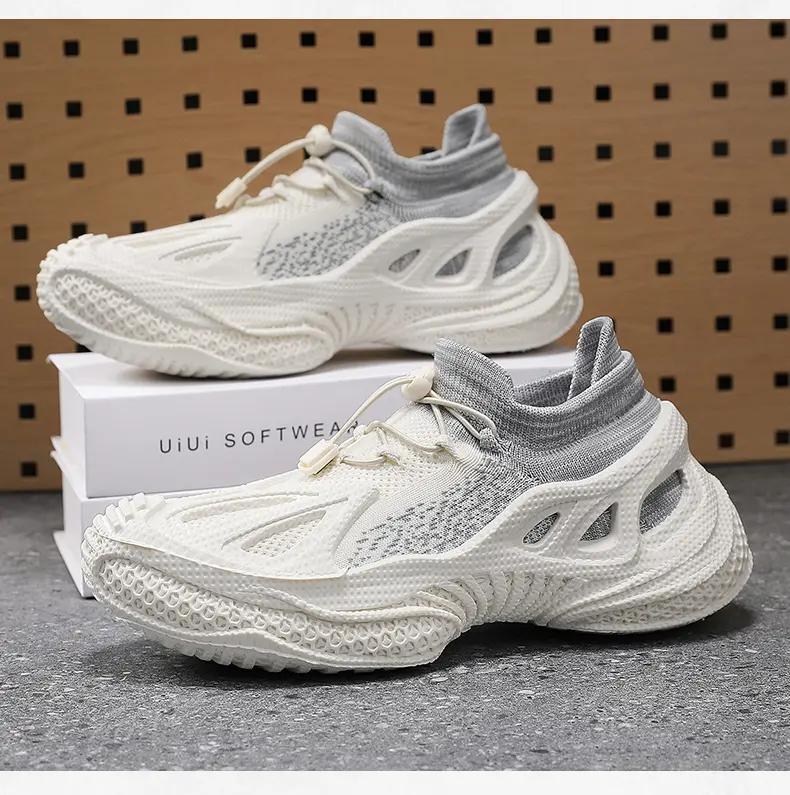 

Модные ковбойские ботинки для мужчин Черные сетчатые носки Спортивная обувь Дышащие Эластичные На шнуровке Слипоны Обувь для бега и тренировок Повседневная уличная одежда 39 бежевый