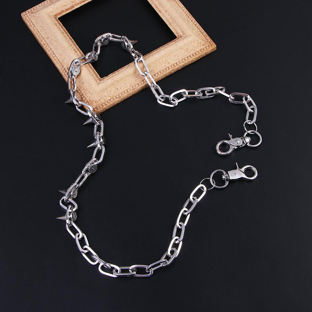 Single Punk Student Silver Color Zinc Zinc Alloy Rivet Waist Chain Jeans Accessories Belt Chain Pants Chain