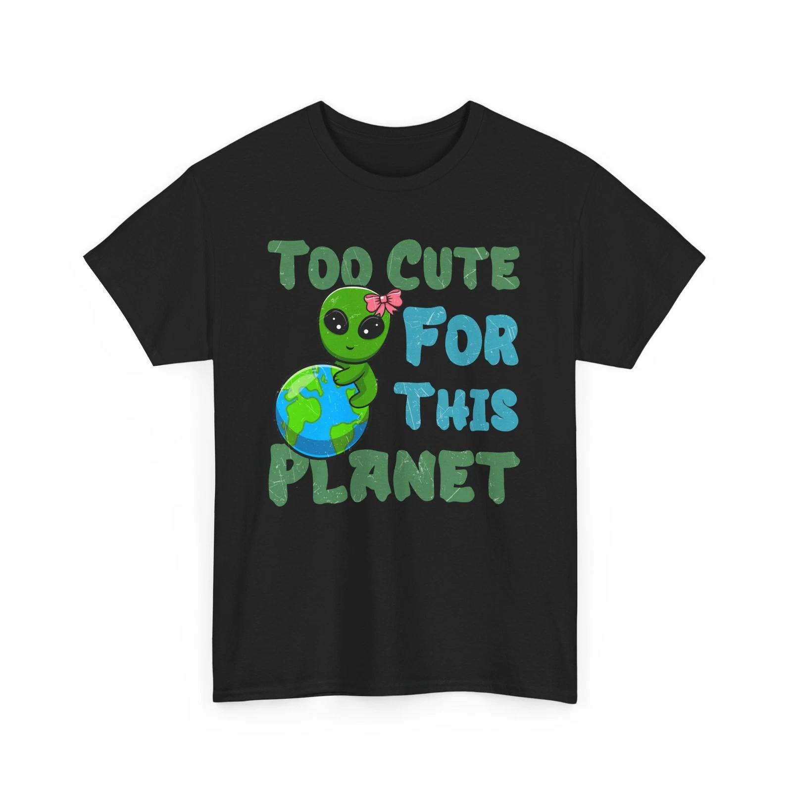 

Alien & UFO Lover Tee | Sci-Fi Inspired Graphic Shirt | Too Cute for this Planet XL