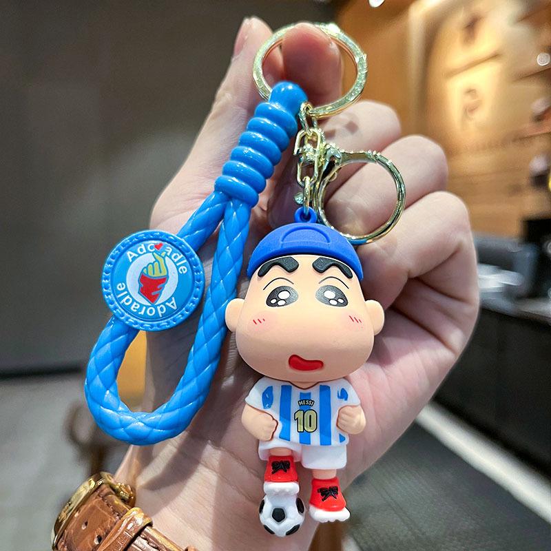 Cartoon Crayon Shin-chan Keychain Toys Cute Bag Pendant Backpack Ornaments Car Key Ring Accessories Kids Charm Christmas Gifts