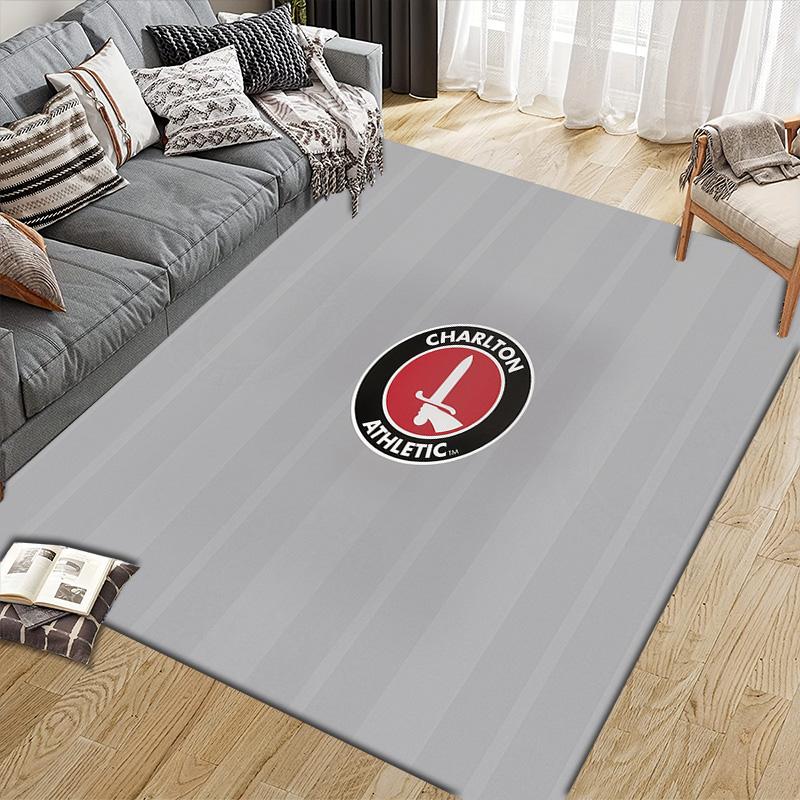 Charlton Athletic FC  Pattern Square Carpet,Area Rug,Carpet Rug for Living Room Bedroom Sofa Playroom Decor,Non-slip Floor Mat 60cmx90cm