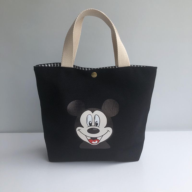 

Portable Compact Leisure Work Canvas Bag Lunch Bag Elegant Black