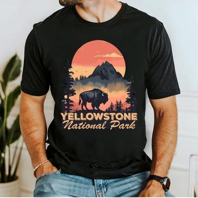 Tričko Yellowstone National Park Tričko Yellowstone State Park Tričko pro rodinnou dovolenou v Yellowstonu Ležérní pro každodenní nošení