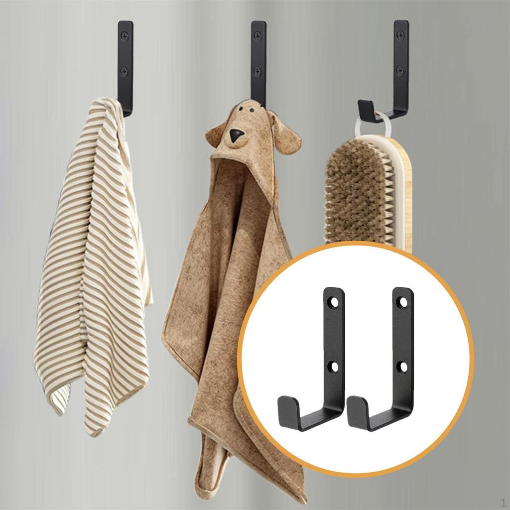 2 Pieces Wall Hook Coat Hanger Easy to Install Multi Purpose Hanging for Entryway Door Storage
