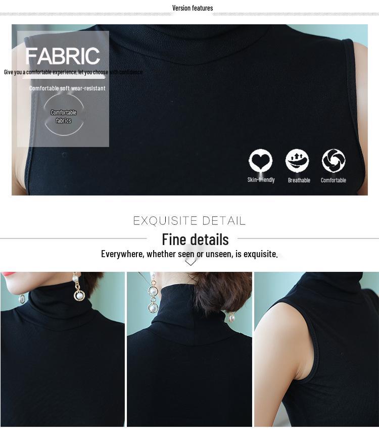 2021 Women's Black High Neck Spaghetti Strap Sleeveless Top