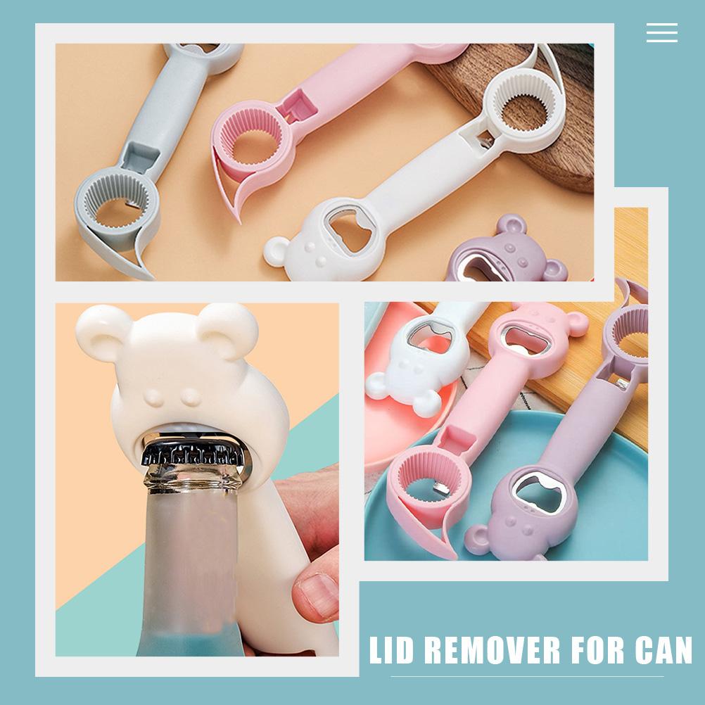 4 Pcs in 1 Bottle Opener for Home Wear-resistant Jar Beer Cap Can Four-in-one Practical Remover