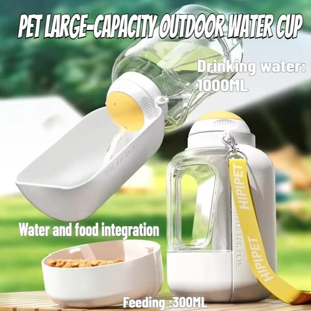 Large Capacity Pet Water Bottle 1000ML Water Bowl Dog Water Cup  for Pet Outdoor Walking
