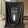 Italy Football Printed Flannel Blanket Skin Friendly Warm Decorative Throw for Indoor Couch Bed Daily Use