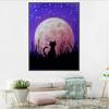 DIY 5D Diamond Painting W040 Cat At Night 40X30 Full Drill Crystal Rhinestone Embroidery Paintings Arts Craft for Home Wall Decor