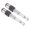 2 Pcs Hex To Square Socket Converter 1 4 Inch Drive Bit and Socket Adapter for Electric Drill