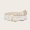 Fashion Punk Style Floral Lace Waist Belt All-match Linen-cotton Women's White Belt Y2k Casual Waist Strap Women Accessory