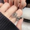 Butterfly Star Smooth Surface Full Of Diamonds Zircon Niche Design Open Ring Cold Wind High Sense Ring Woman