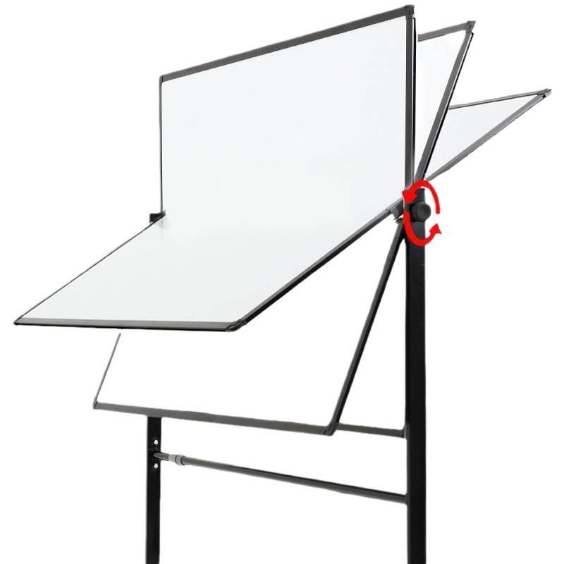 Dual-Sided Magnetic Whiteboard & Blackboard, Mobile Stand, Erasable, for Home, Office, or Classroom.