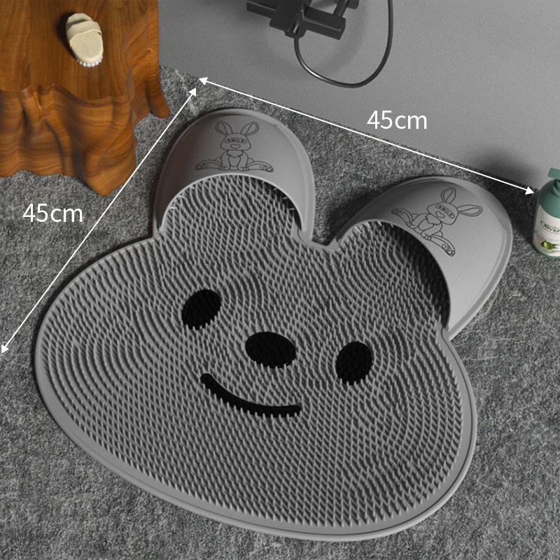 

Silicone Foot Massage Bathroom Anti Slip Pad Back Massage Bathing Foot Massage Dead Skin Removal Tool Shower Floor Mat темно-сірий