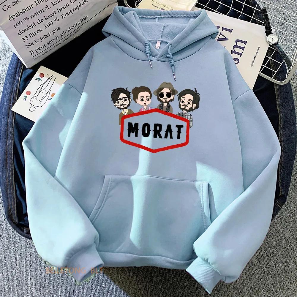 Lustiger Cartoon-Print Hoodie Band Morat für Herbst/Winter Mode Grunge Sweatshirts mit Tasche Manga Kleidung Moletom Punk Kapuzenpullover