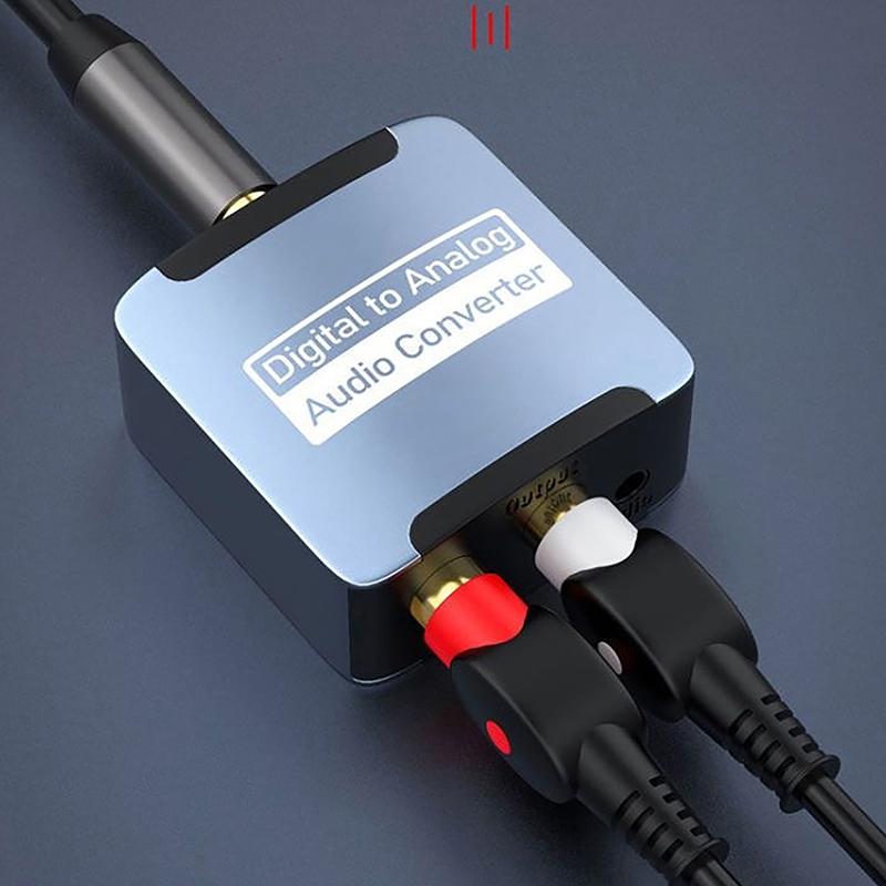 Digital To Analog Converter Dac Audio Optical Toslink Spdif Coaxial Input To L/R 3.5Mm Rca Jack Headphone Amplifier Output