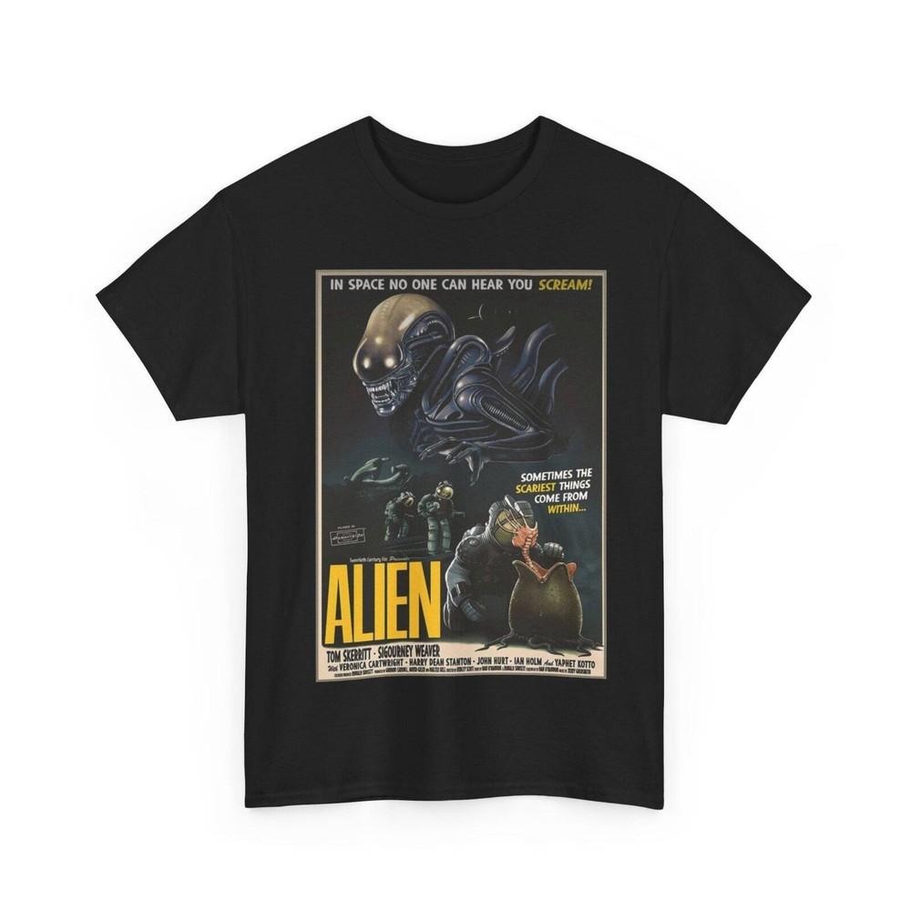 Alien 1979 Movie T shirt Unisex Heavy Cotton Tee Unisex T-Shirt L