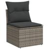 Vidaxl 5-Cz. Garden Lounge Set, Cushions, Grey PE Rattan