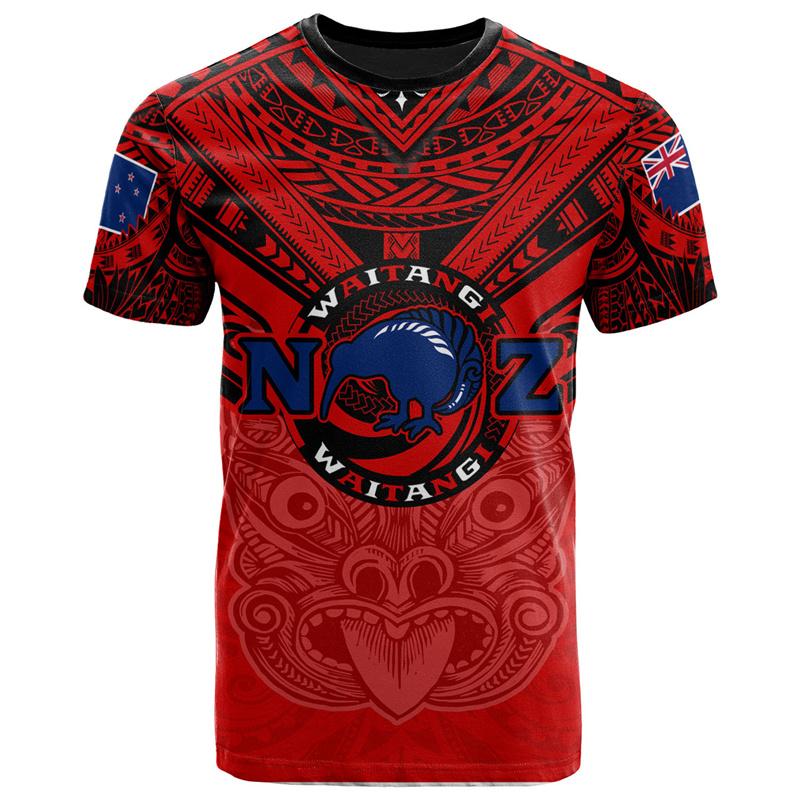 Harajuku Summer 3D New Zealand Maori Tribal Patterns Print T Shirt For Men New Zealand Waitangi Day Graphic T-shirts Tees Shirts