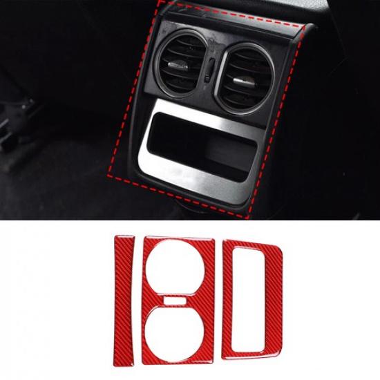 Red Soft Carbon Rear Air Vent Sticker For Alfa Romeo 159/Brera/Spider 2004-11