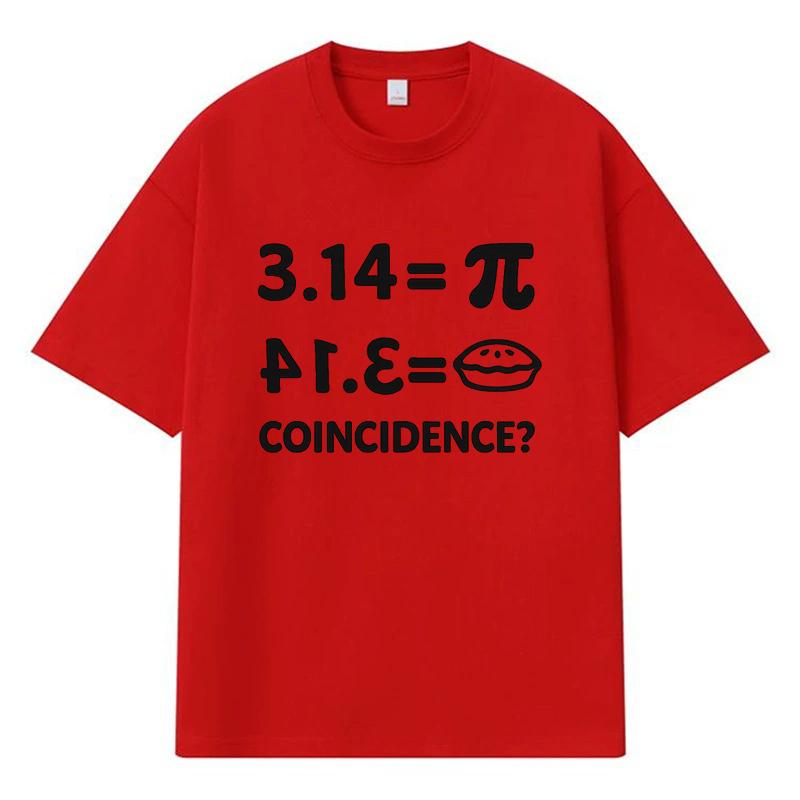 2026 Printed Graphic Math Pi And Pie Design Y2k Harajuku Streetwear 100% Cotton T Shirt Casual Oversized Summer Men T-shirt