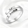 Minimalist Letter Spiral Wrap Inspirational Ring Chic Geometric Personalized Initial Ring