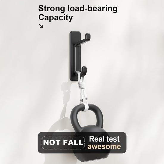 5Pcs Plastic Wall Hook No Drill Self-adhesive Heavy Duty Multi-functional Home Office Bathroom Clothes Hat Scarf Towel Bag Keys Umbrella Bag Hanger