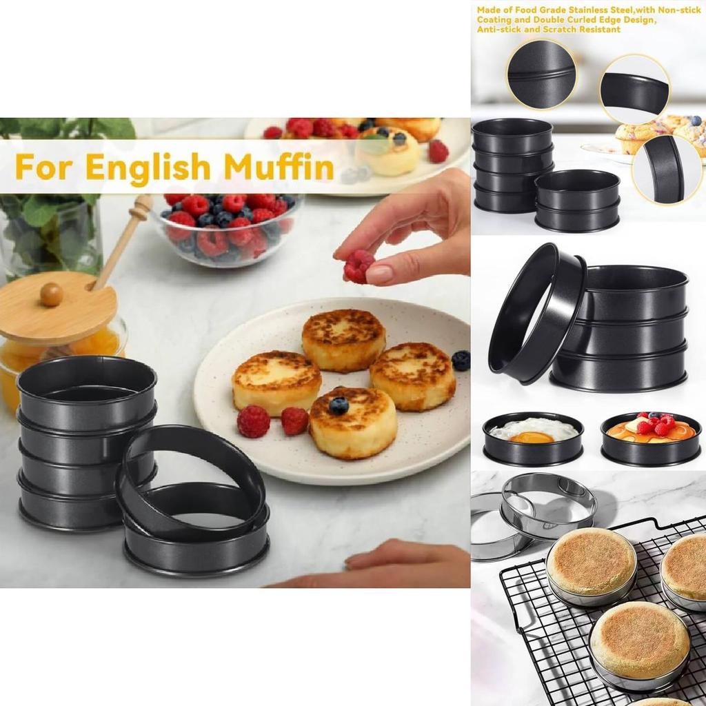 Stainless Steel Round Baking Molds For Pastries And Cookies With Double Rolled Edges For Home Baking