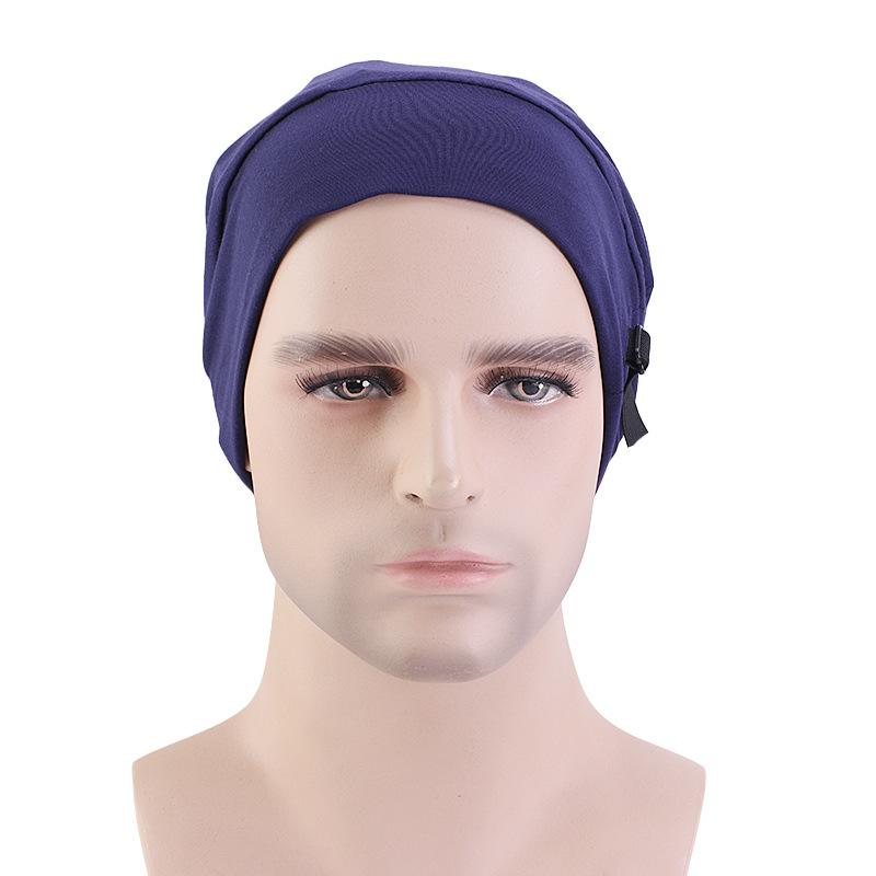 Hot Sale Adjustable Invisible Buckle Satin Lined Nightcap, Elastic Wide-brimmed Pullover Cap, Confinement Cap