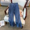 Plus Size Women's High Waist Flared Jeans - Slimming, Casual, Loose Fit, 200/300 Jin (3365)