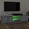 Wall-mounted TV cabinet for a minimalist living room, gray 120x30x35.5 cm