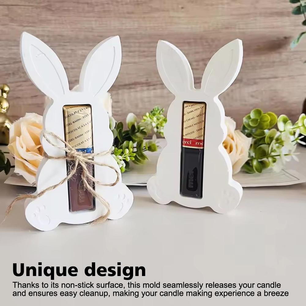 Easter Chocolate Bar Holder Silicone Mold Easter Bunny Silicone Mold Plaster Rabbit Chocolate Holder Casting Molds Home Decor