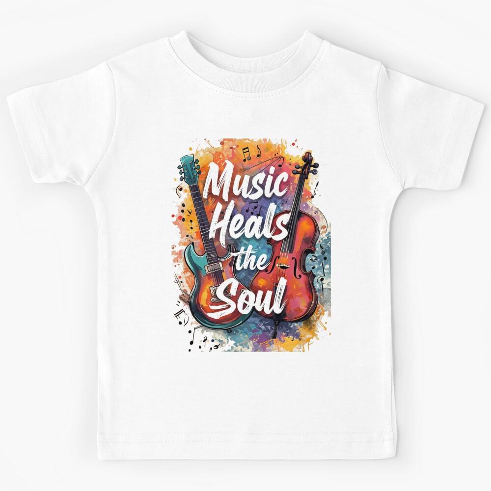 Music heals - positive vibe Kids T-Shirt 100