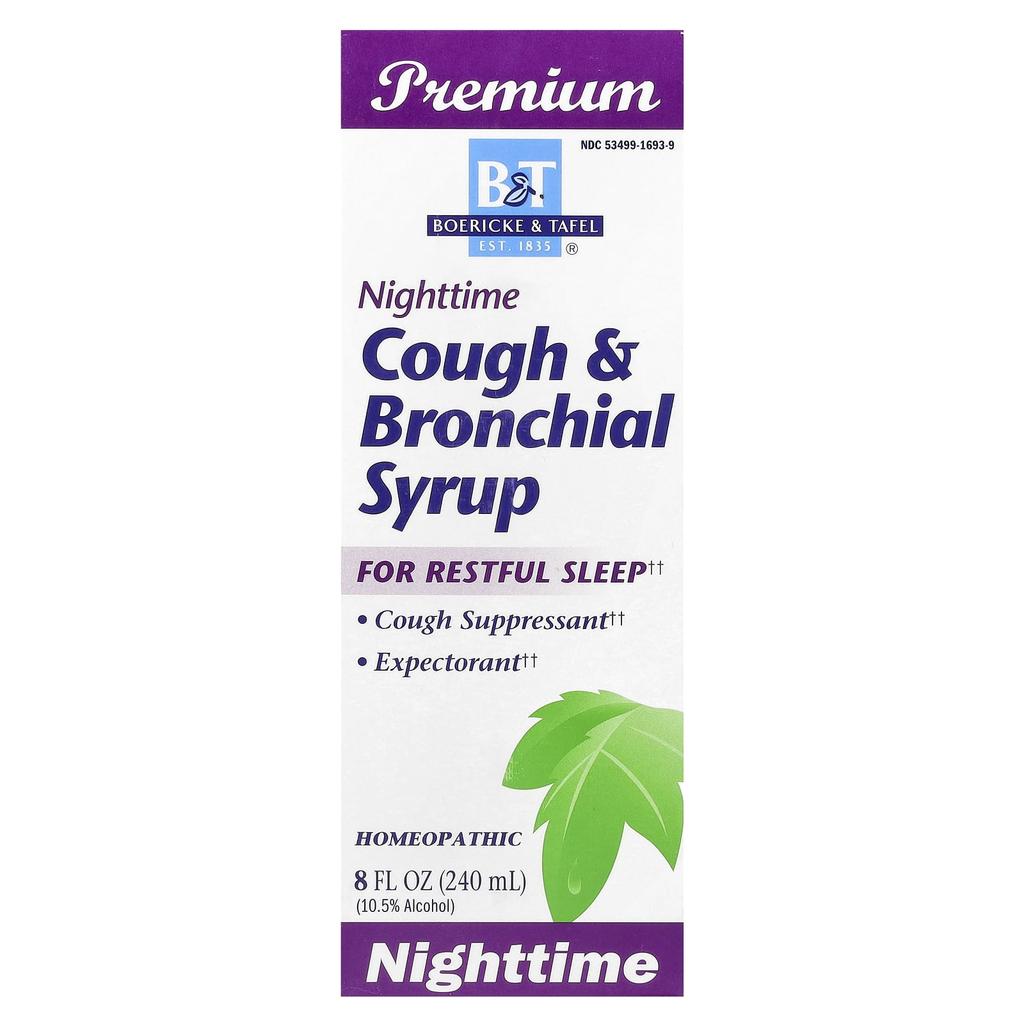 Boericke & Tafel Cough & Bronchial Syrup, Nighttime, 240Ml(8Fl Oz)