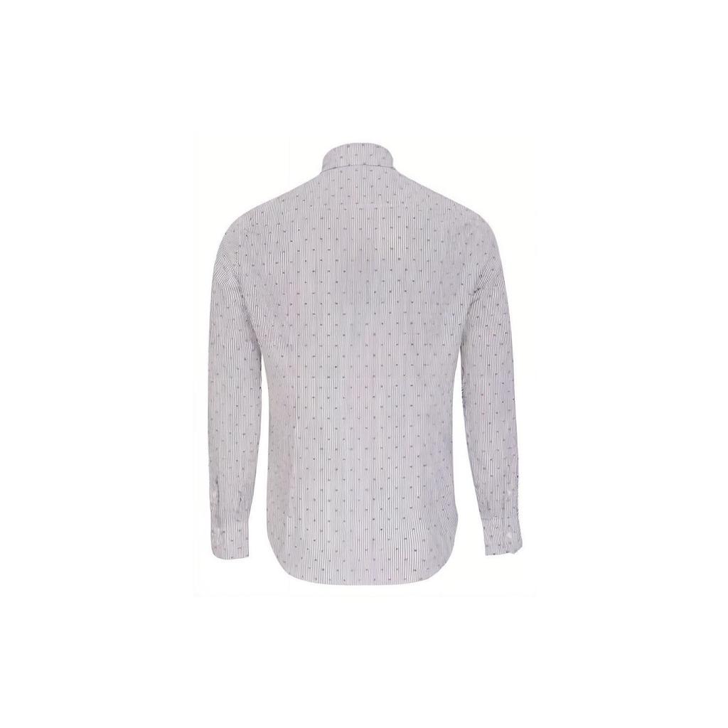 Emporio Armani Cotton Polo Long Sleeve Shirt Men Shirts Light-Gray 6H1CA4-1NXXZ-F107