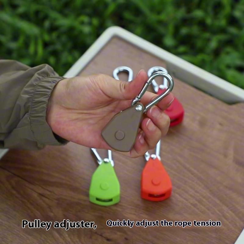 Adjustable Tent Rope Hanger Heavy Duty Ratchet Tie Down Strap With Reinforced Metal Gear For Camping Ratcheting Pulley System