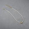 French Niche Soft And Beautiful Simple And Compact Commuter Imitation Pearl Cross Pendant Temperament Short Necklace Collarbone Chain Women