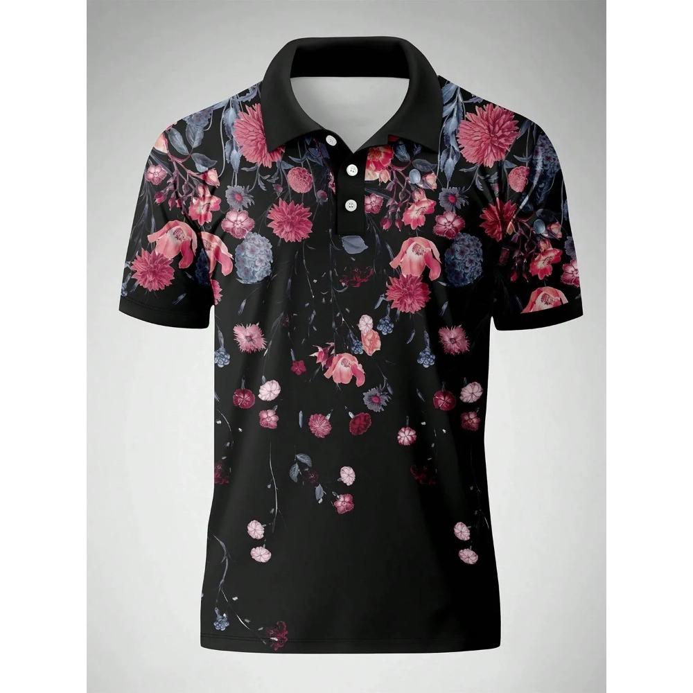 Summer Design Men's Short-sleeved Polo Shirt Cross-border Best-selling Comfortable Polyester Fiber Suitable for Wear